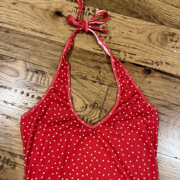 Red Hearts Valentines Day Dress Bodycon Fitted S - Picture 3 of 5